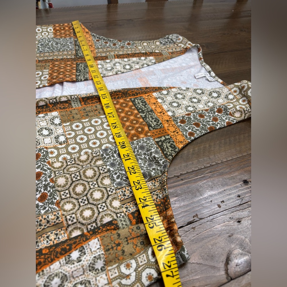 Cato Multicolor Patchwork Print Sleeveless Midi V… - image 3